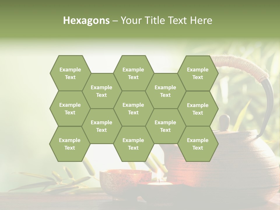 Teaset Candle Burning PowerPoint Template