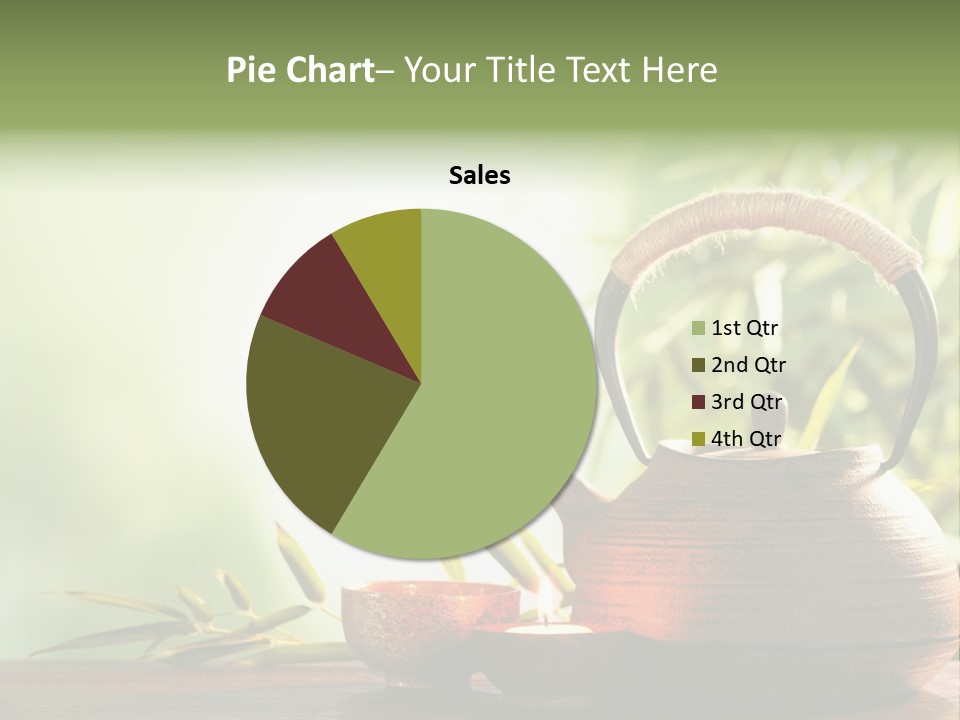 Teaset Candle Burning PowerPoint Template