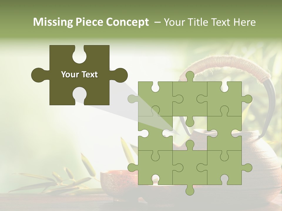 Teaset Candle Burning PowerPoint Template