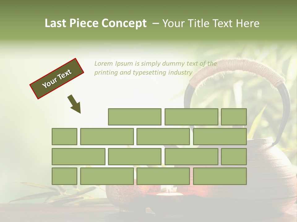 Teaset Candle Burning PowerPoint Template