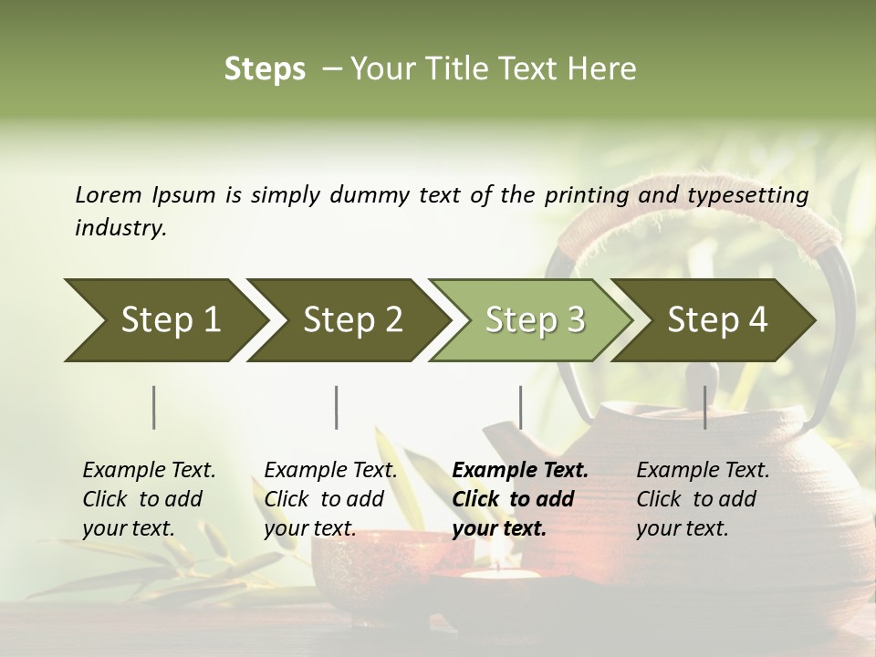 Teaset Candle Burning PowerPoint Template