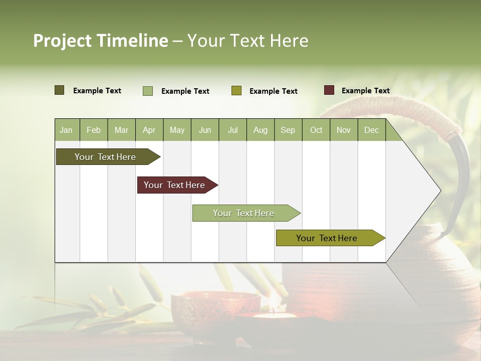 Teaset Candle Burning PowerPoint Template
