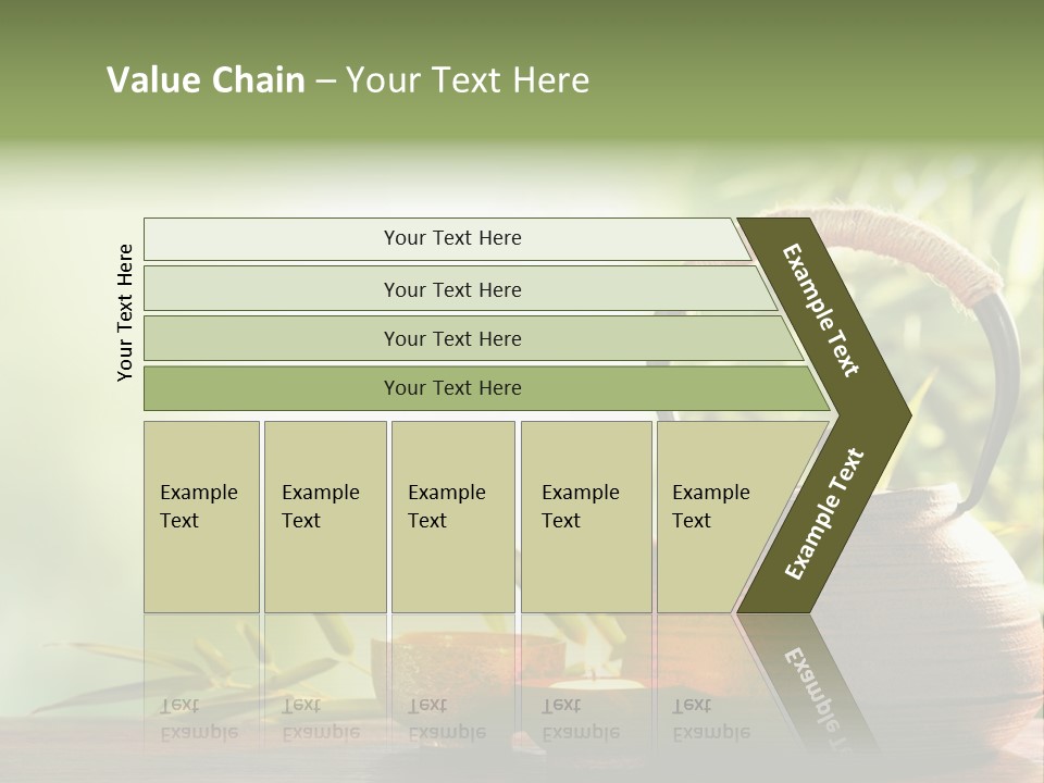 Teaset Candle Burning PowerPoint Template