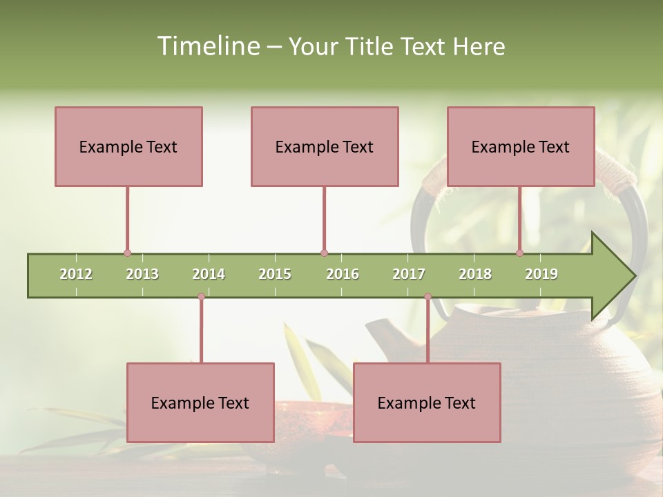 Teaset Candle Burning PowerPoint Template