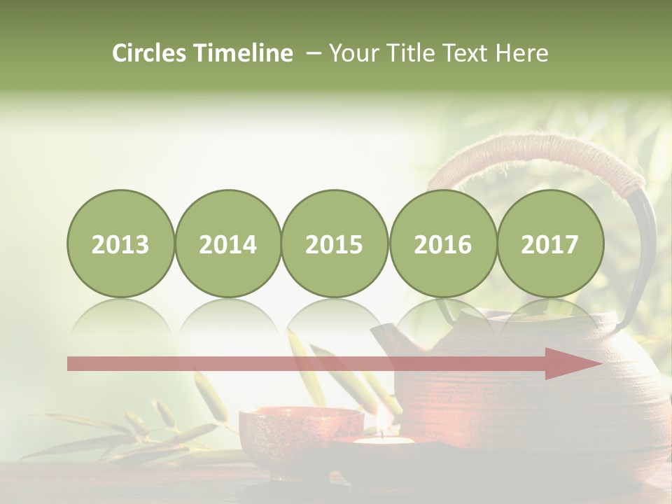 Teaset Candle Burning PowerPoint Template