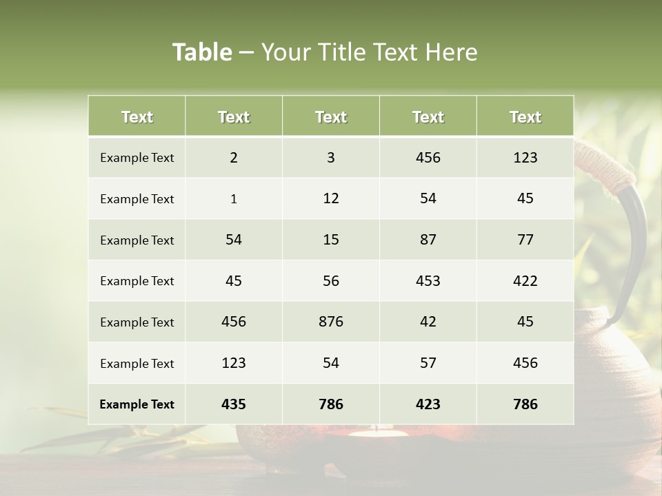 Teaset Candle Burning PowerPoint Template