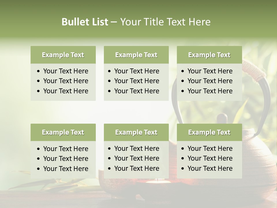 Teaset Candle Burning PowerPoint Template