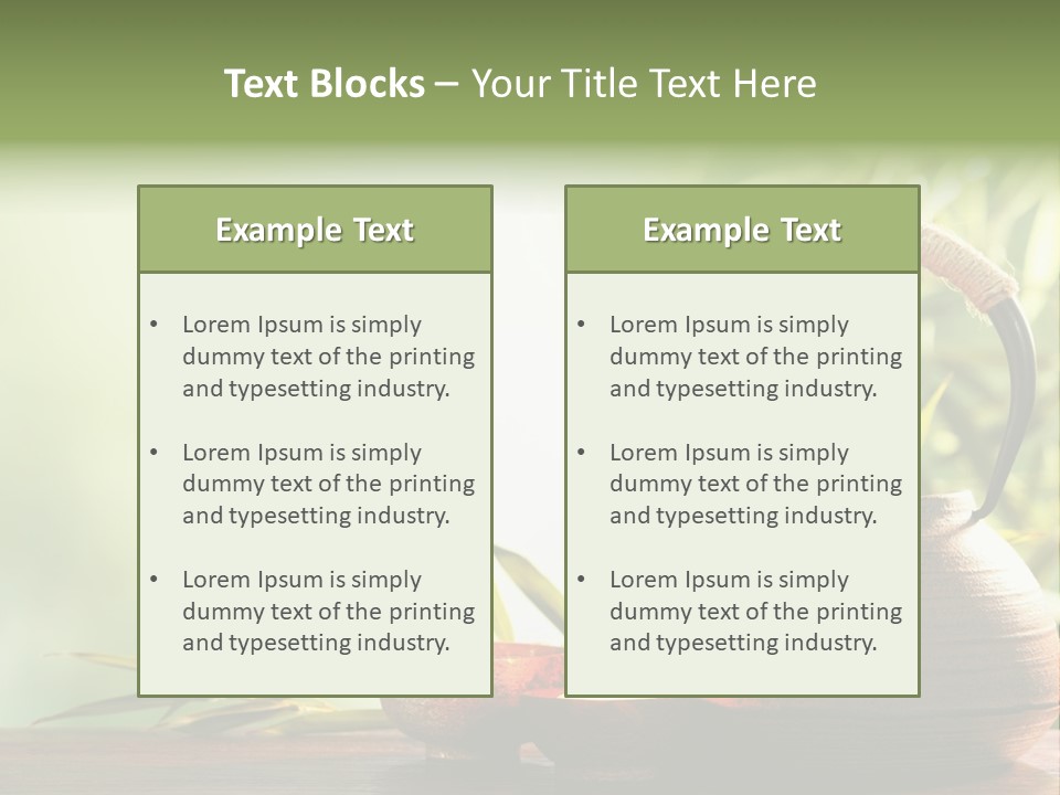 Teaset Candle Burning PowerPoint Template
