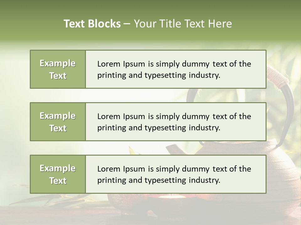 Teaset Candle Burning PowerPoint Template