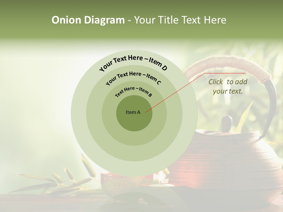 Teaset Candle Burning PowerPoint Template
