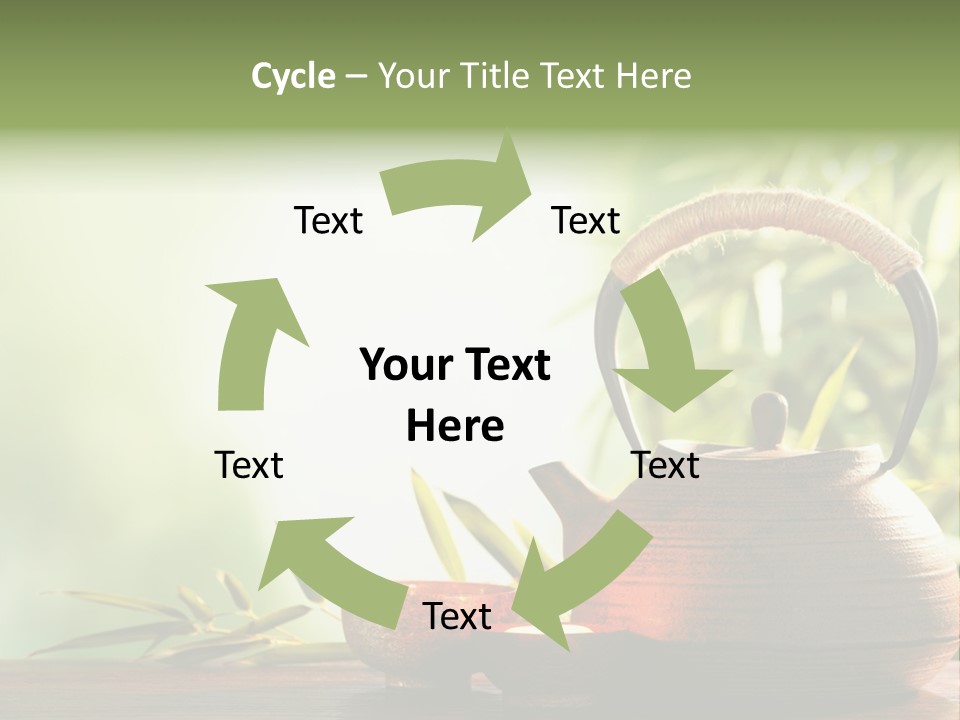 Teaset Candle Burning PowerPoint Template