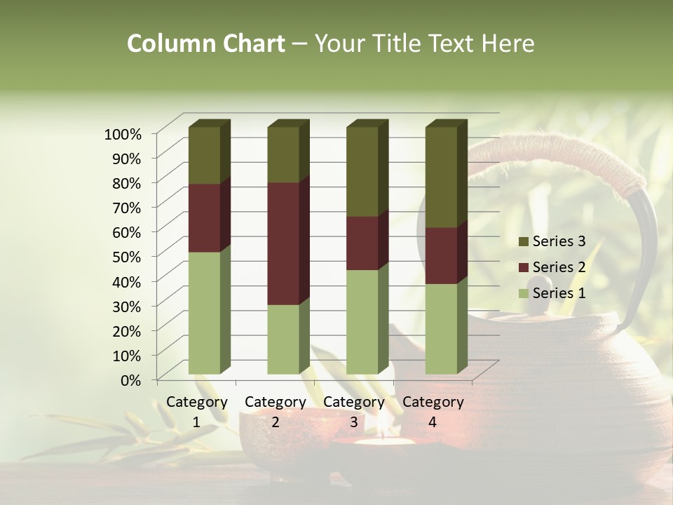 Teaset Candle Burning PowerPoint Template