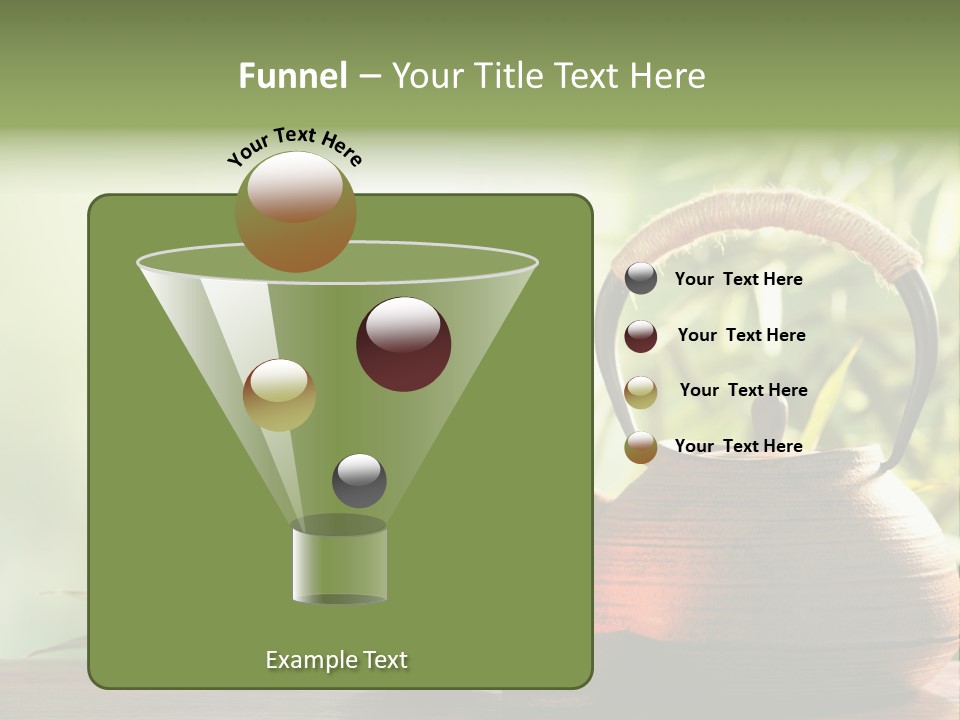 Teaset Candle Burning PowerPoint Template