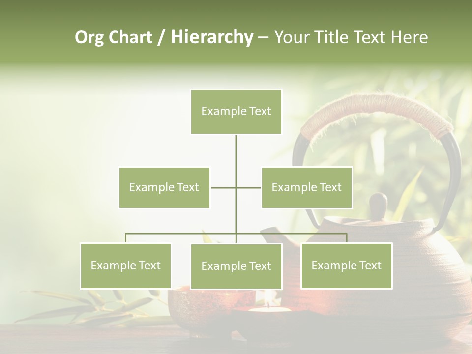 Teaset Candle Burning PowerPoint Template