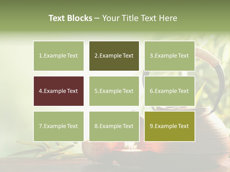 Teaset Candle Burning PowerPoint Template