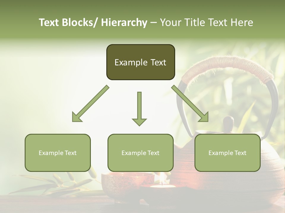 Teaset Candle Burning PowerPoint Template