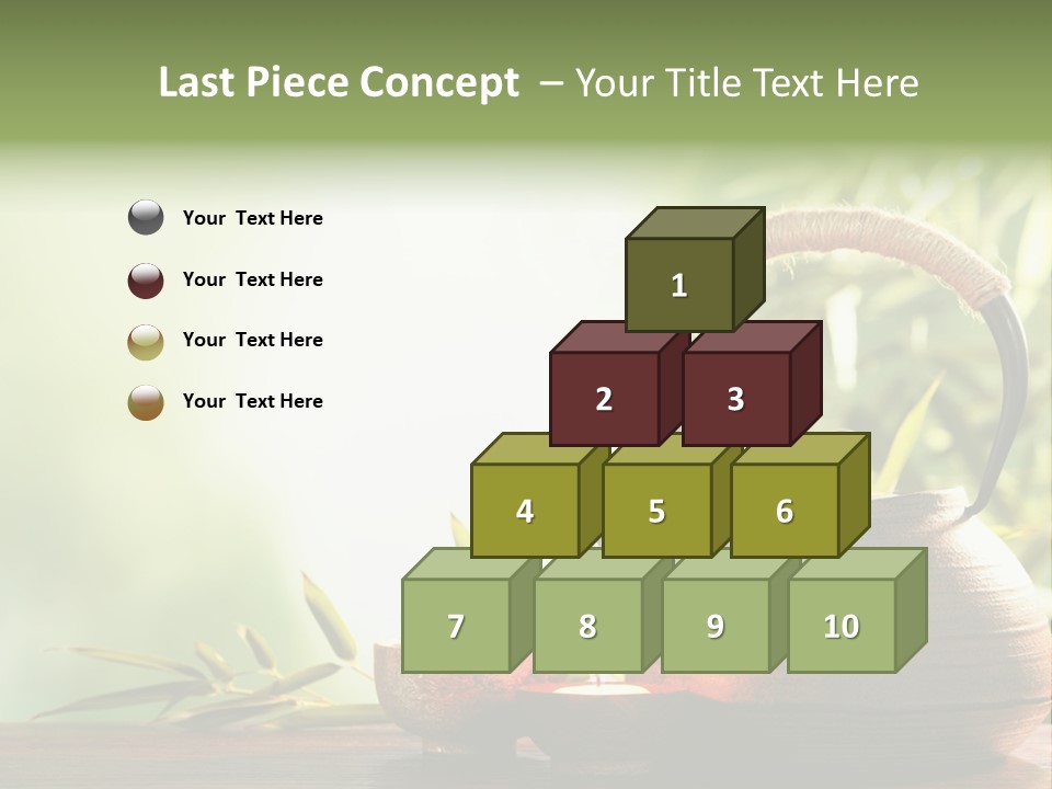 Teaset Candle Burning PowerPoint Template