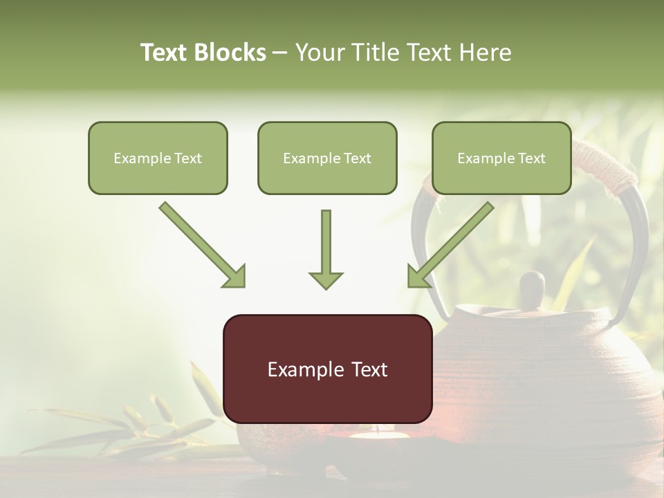 Teaset Candle Burning PowerPoint Template