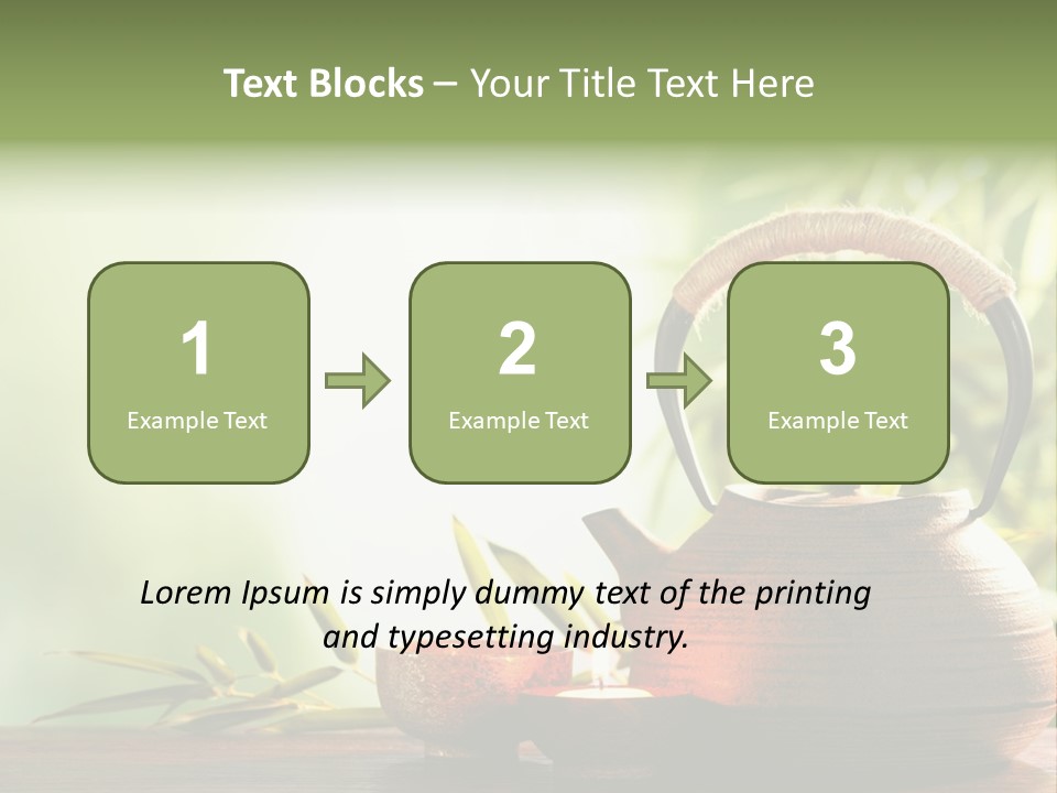 Teaset Candle Burning PowerPoint Template
