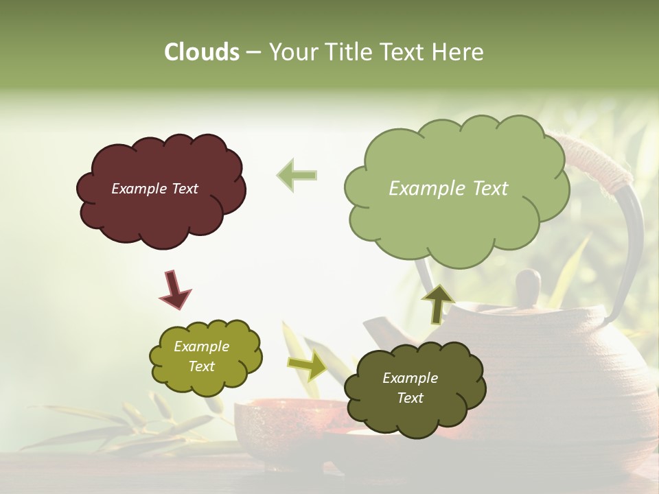Teaset Candle Burning PowerPoint Template
