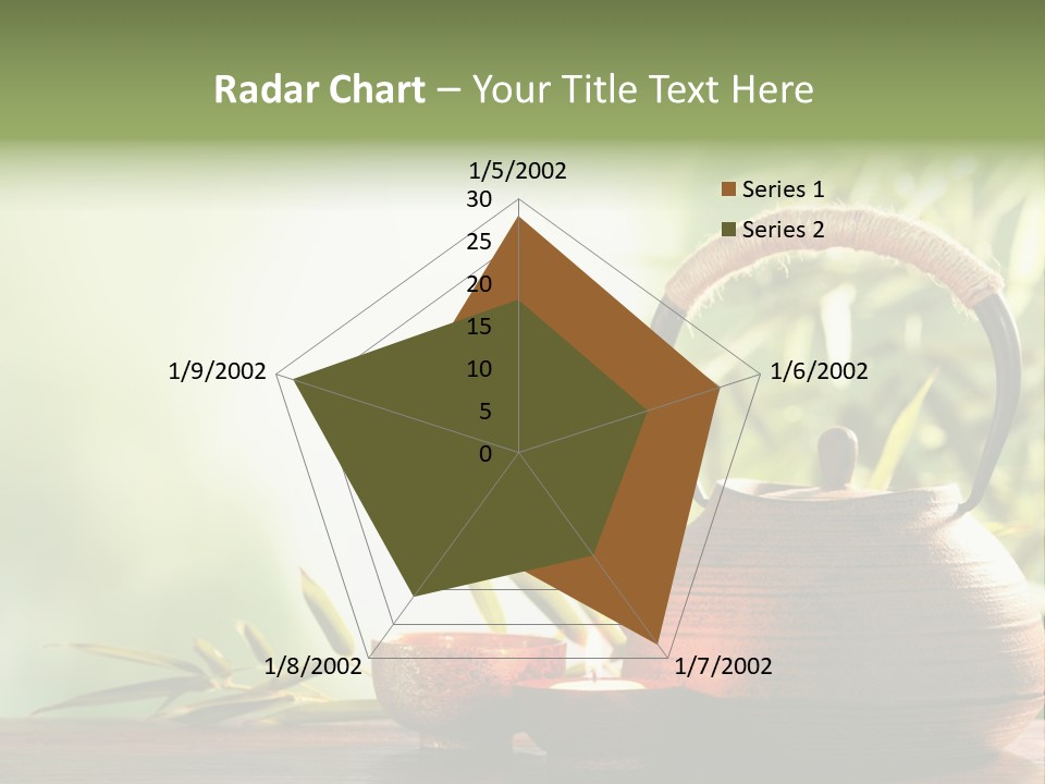 Teaset Candle Burning PowerPoint Template