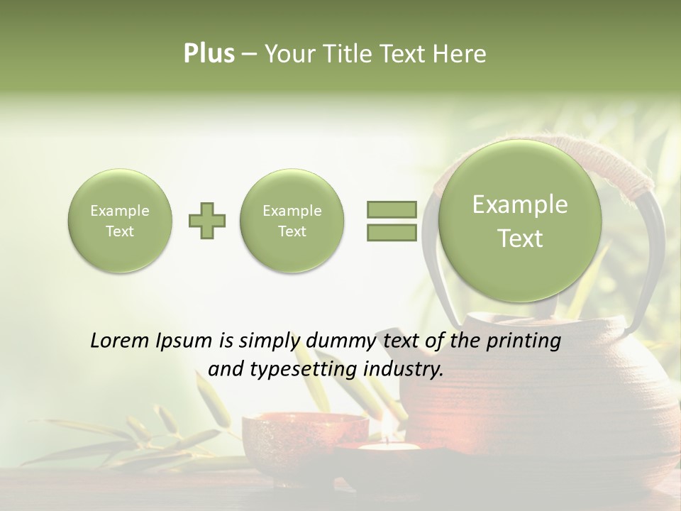 Teaset Candle Burning PowerPoint Template