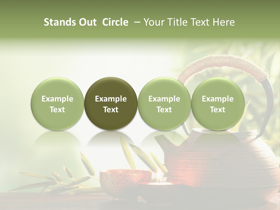 Teaset Candle Burning PowerPoint Template
