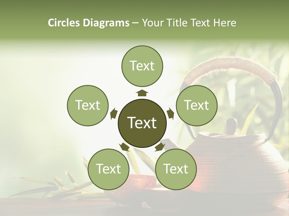 Teaset Candle Burning PowerPoint Template