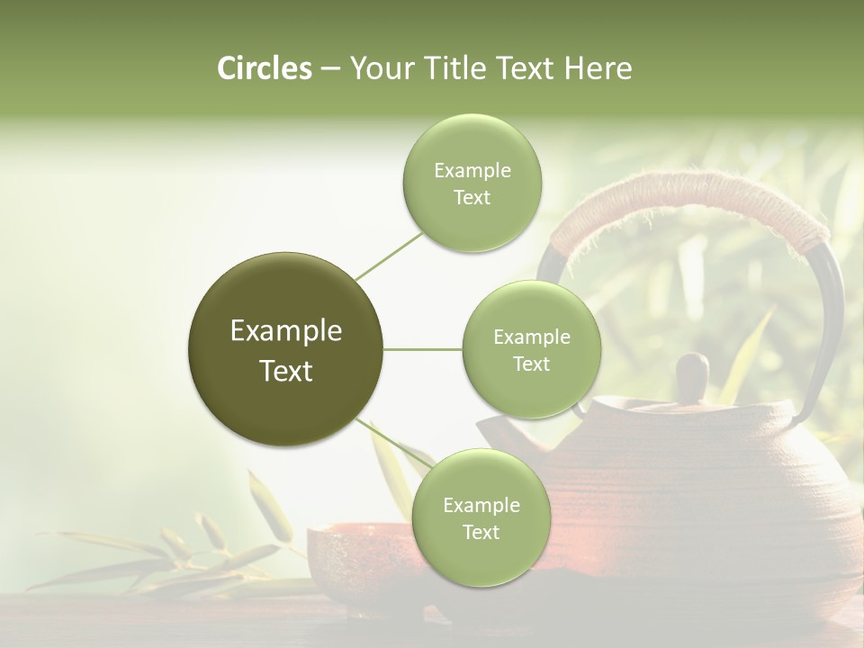 Teaset Candle Burning PowerPoint Template