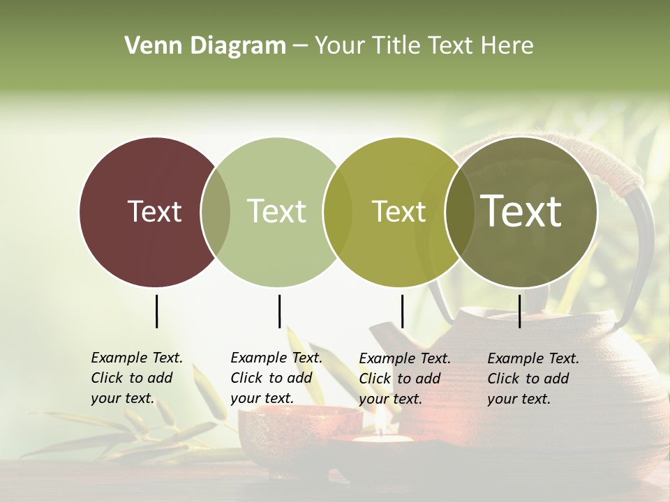 Teaset Candle Burning PowerPoint Template