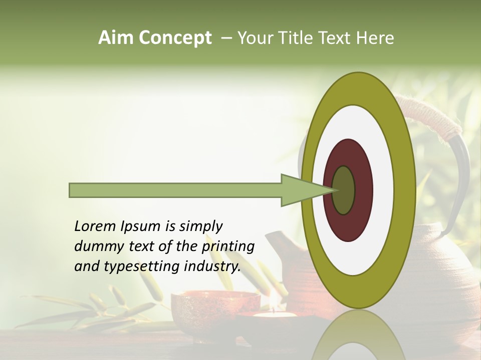 Teaset Candle Burning PowerPoint Template