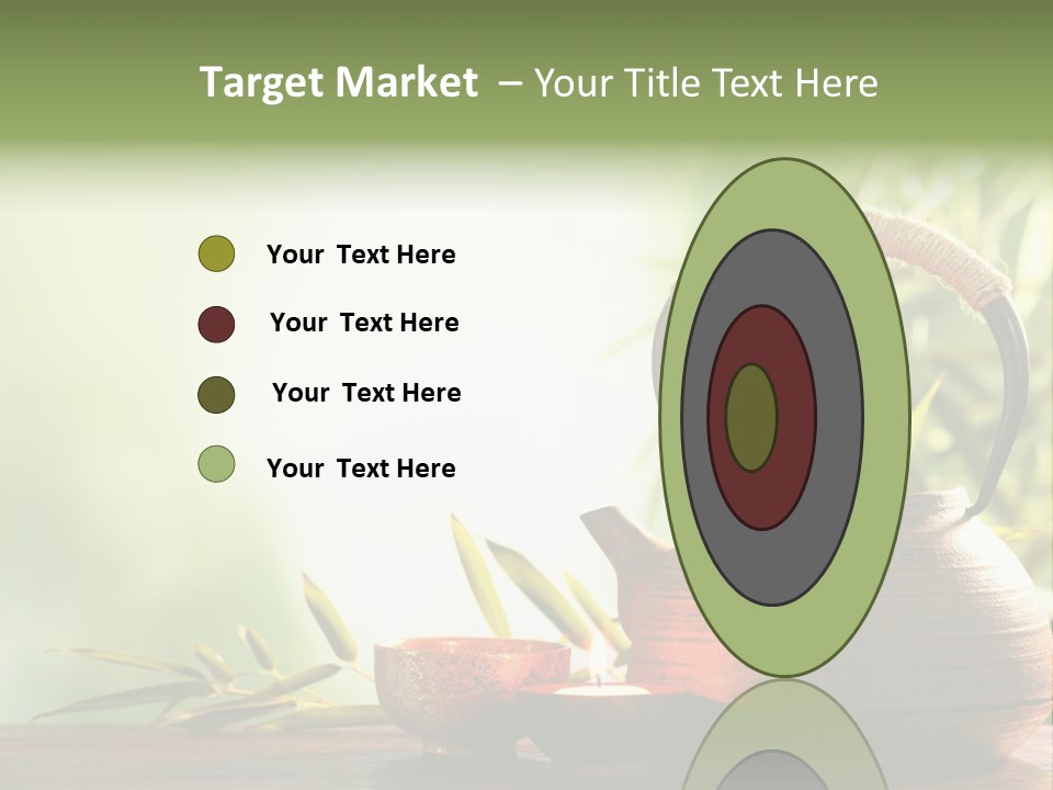 Teaset Candle Burning PowerPoint Template