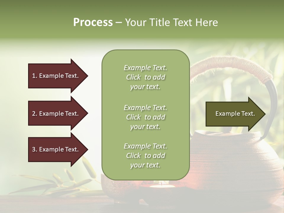 Teaset Candle Burning PowerPoint Template