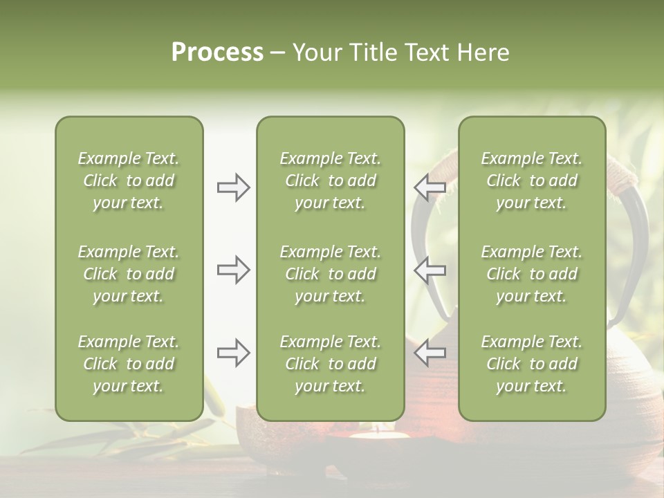 Teaset Candle Burning PowerPoint Template