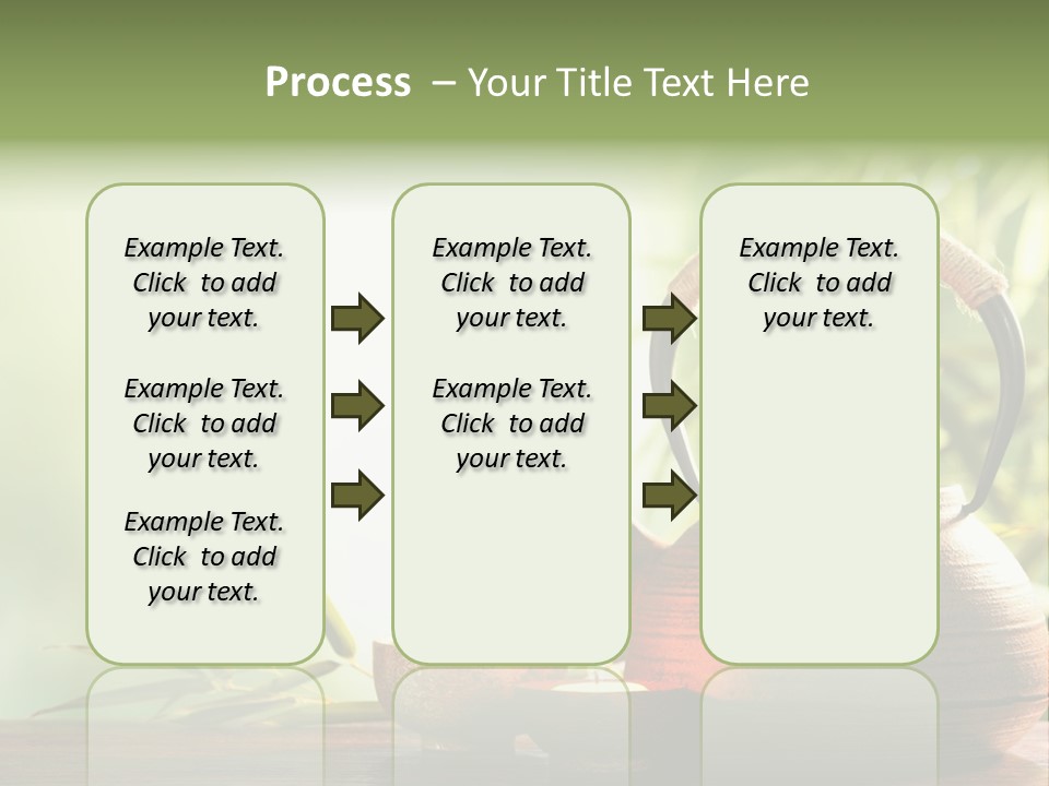 Teaset Candle Burning PowerPoint Template