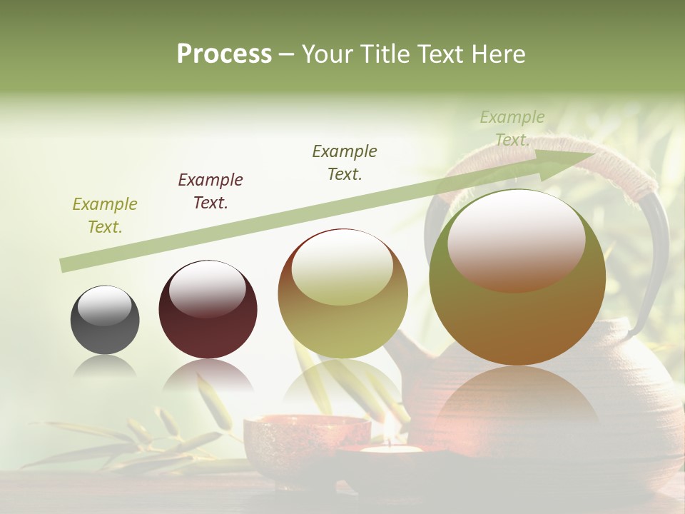 Teaset Candle Burning PowerPoint Template