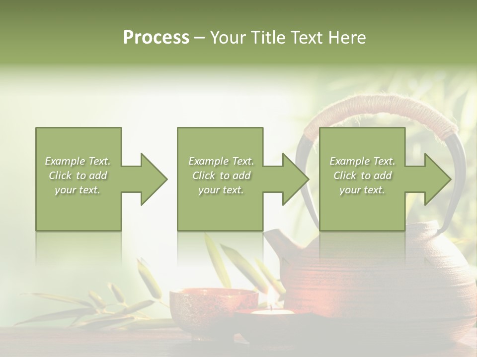 Teaset Candle Burning PowerPoint Template