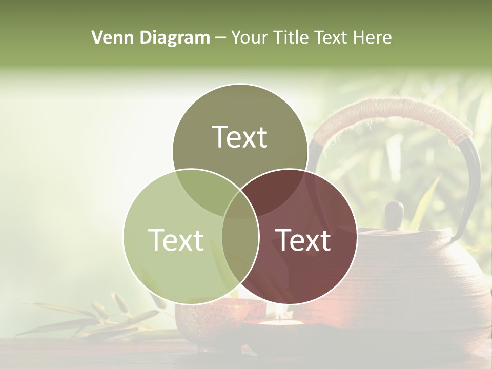 Teaset Candle Burning PowerPoint Template