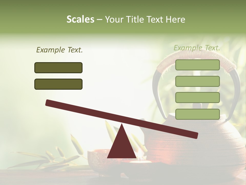 Teaset Candle Burning PowerPoint Template