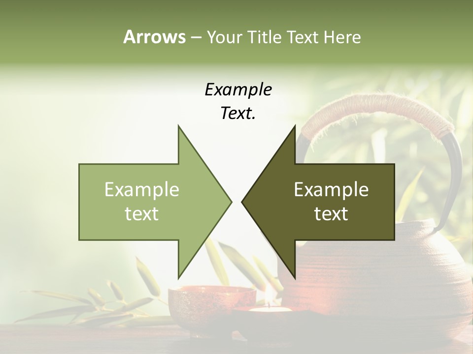 Teaset Candle Burning PowerPoint Template
