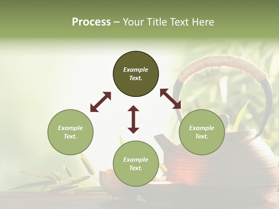 Teaset Candle Burning PowerPoint Template