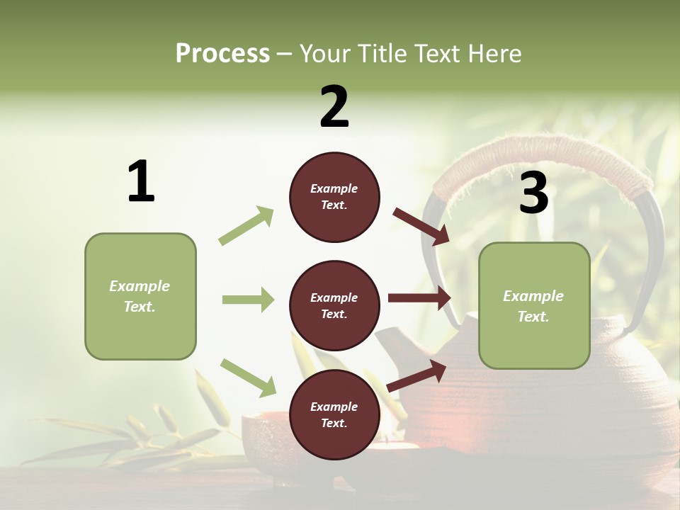 Teaset Candle Burning PowerPoint Template