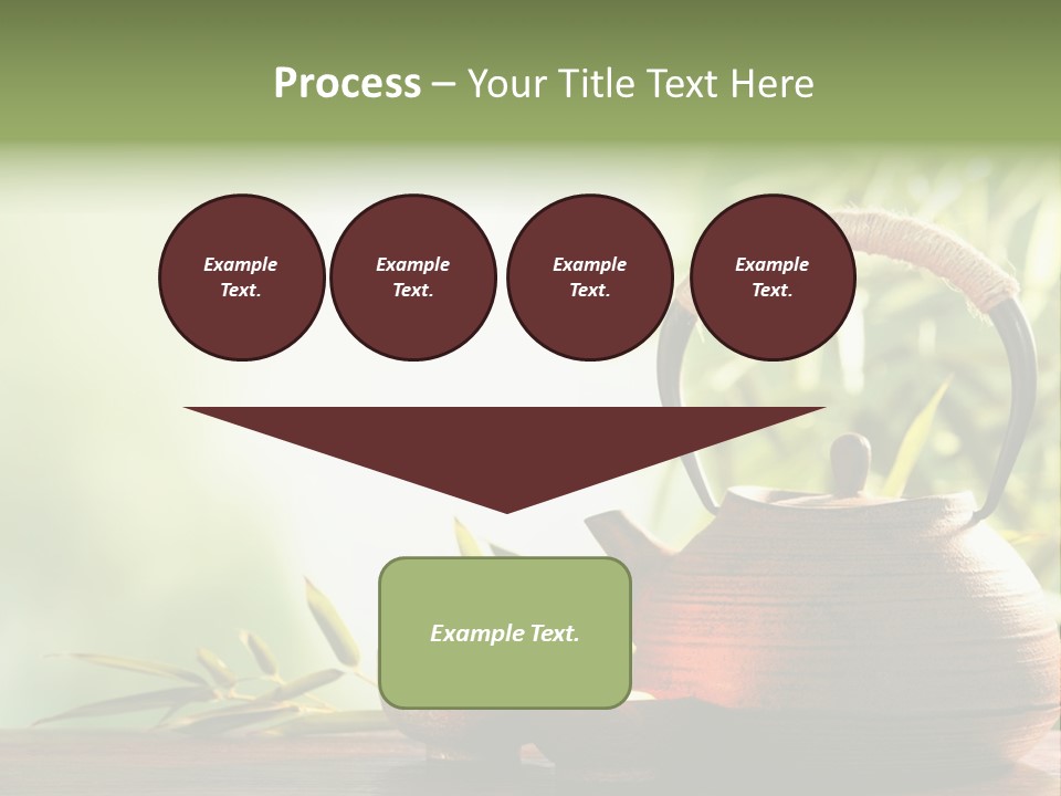 Teaset Candle Burning PowerPoint Template
