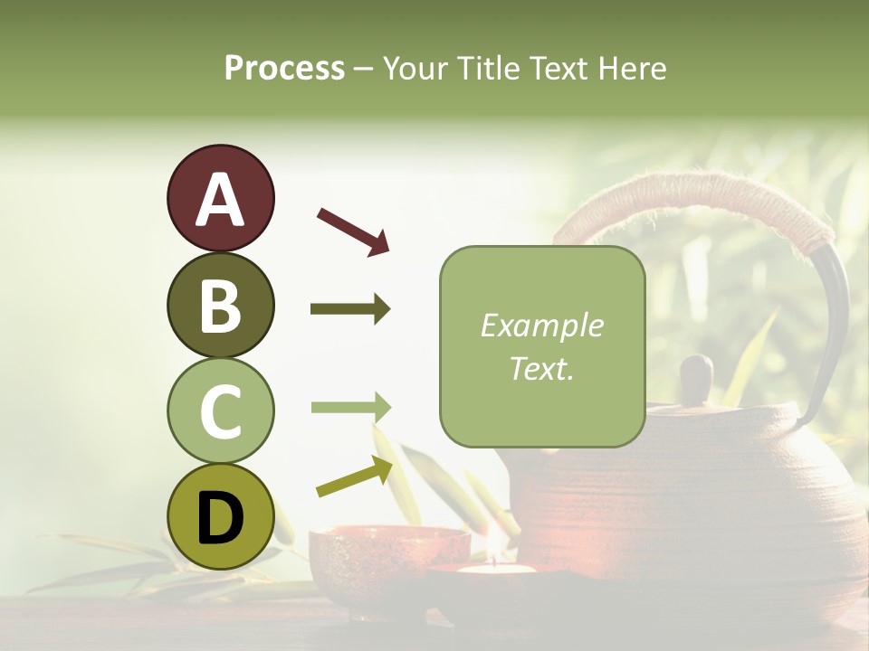 Teaset Candle Burning PowerPoint Template
