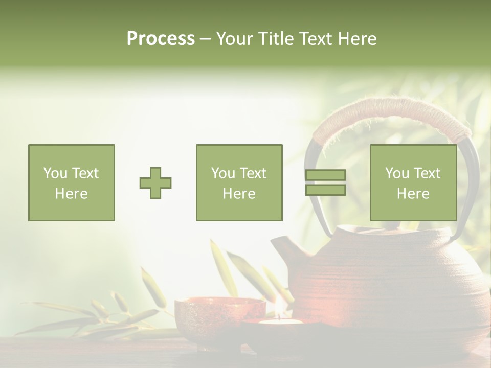 Teaset Candle Burning PowerPoint Template