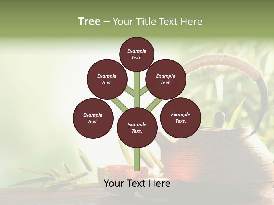 Teaset Candle Burning PowerPoint Template