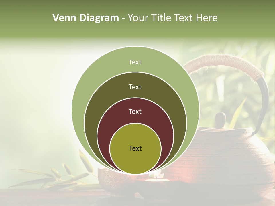 Teaset Candle Burning PowerPoint Template