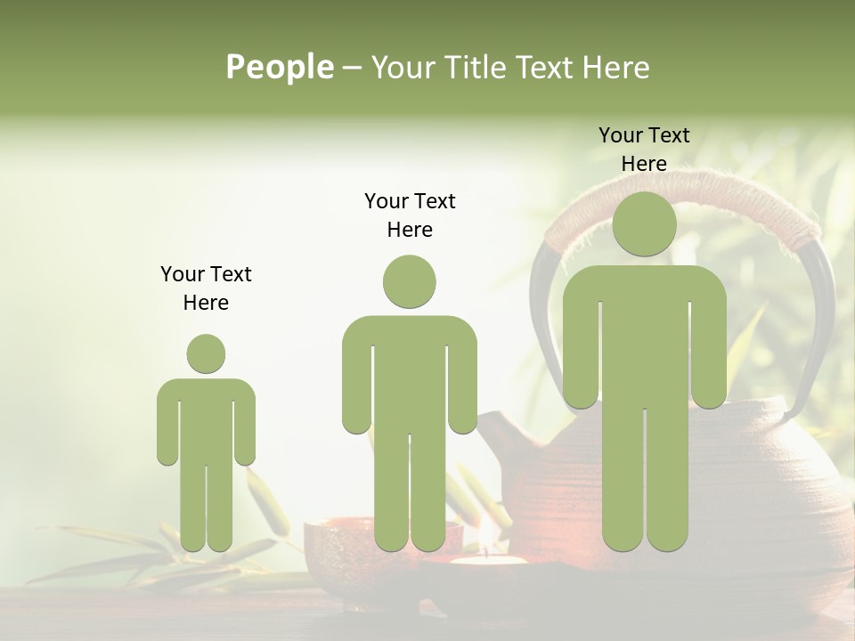 Teaset Candle Burning PowerPoint Template