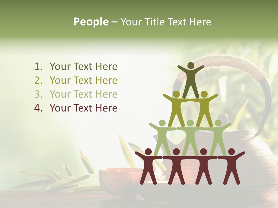 Teaset Candle Burning PowerPoint Template