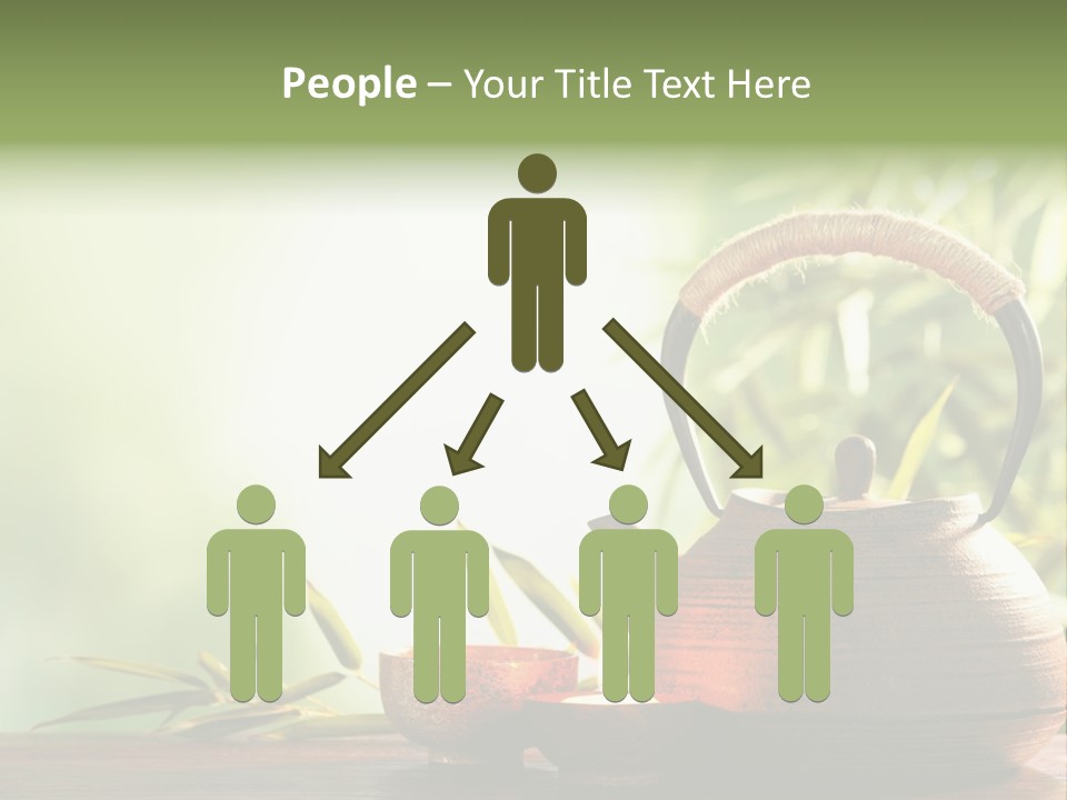 Teaset Candle Burning PowerPoint Template